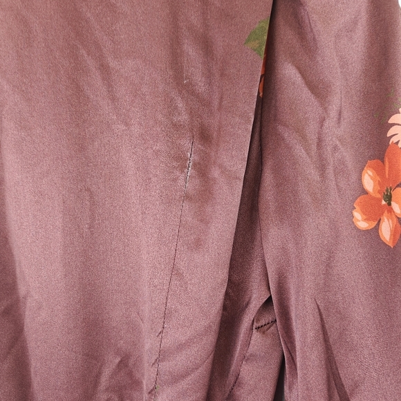 Reformation Merrick Silk Maxi Burgandy Floral Dress Size XS *FLAWED* - Picture 16 of 16